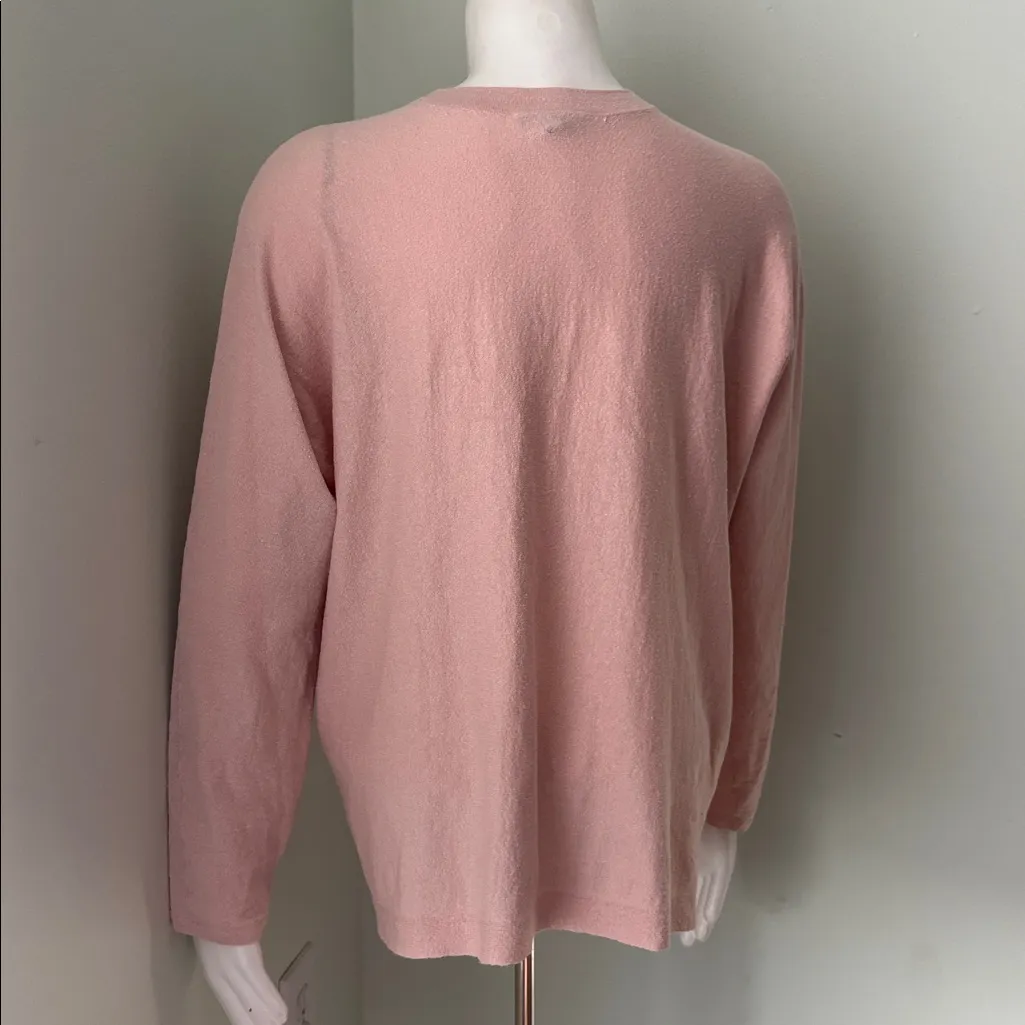 Eileen Fisher Peach Organic Linen Pullover Sweater medium - Image 4