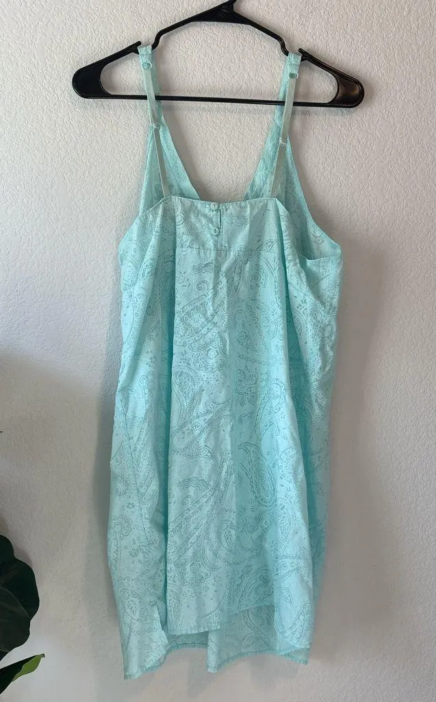 Cacique sky blue sheer paisley Patterned slip night dress 14/16 - Image 3