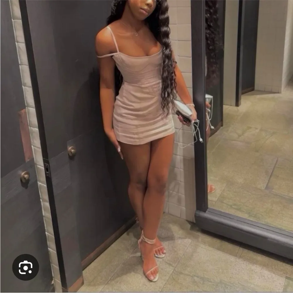 NEW House of CB Mistress Rocks Blush Glass Corset Mini Dress - Image 5