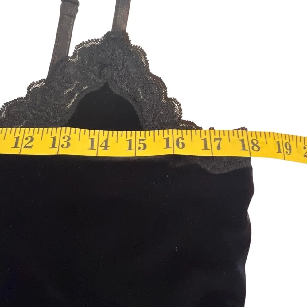 Coldwater Creek Womens Y2K Velvet Camisole Top Size M Fairy Grunge Dark Romantic - Image 3