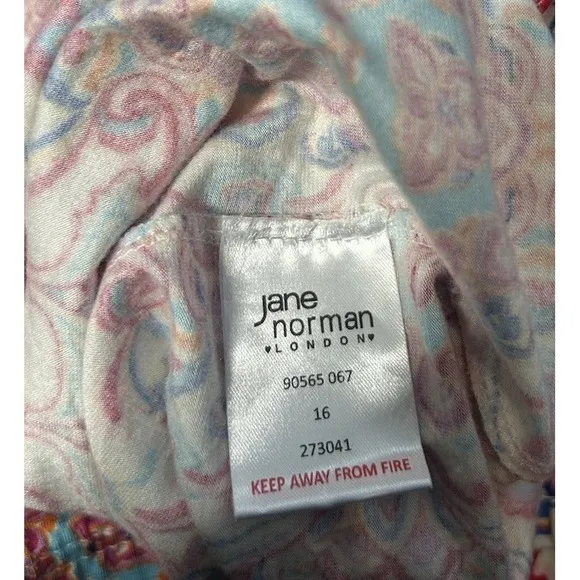 Jane‎ Norman London Women Dopamine Boho Maxi Pink Skirt Sz 16 Casual Psychedelic - Image 5