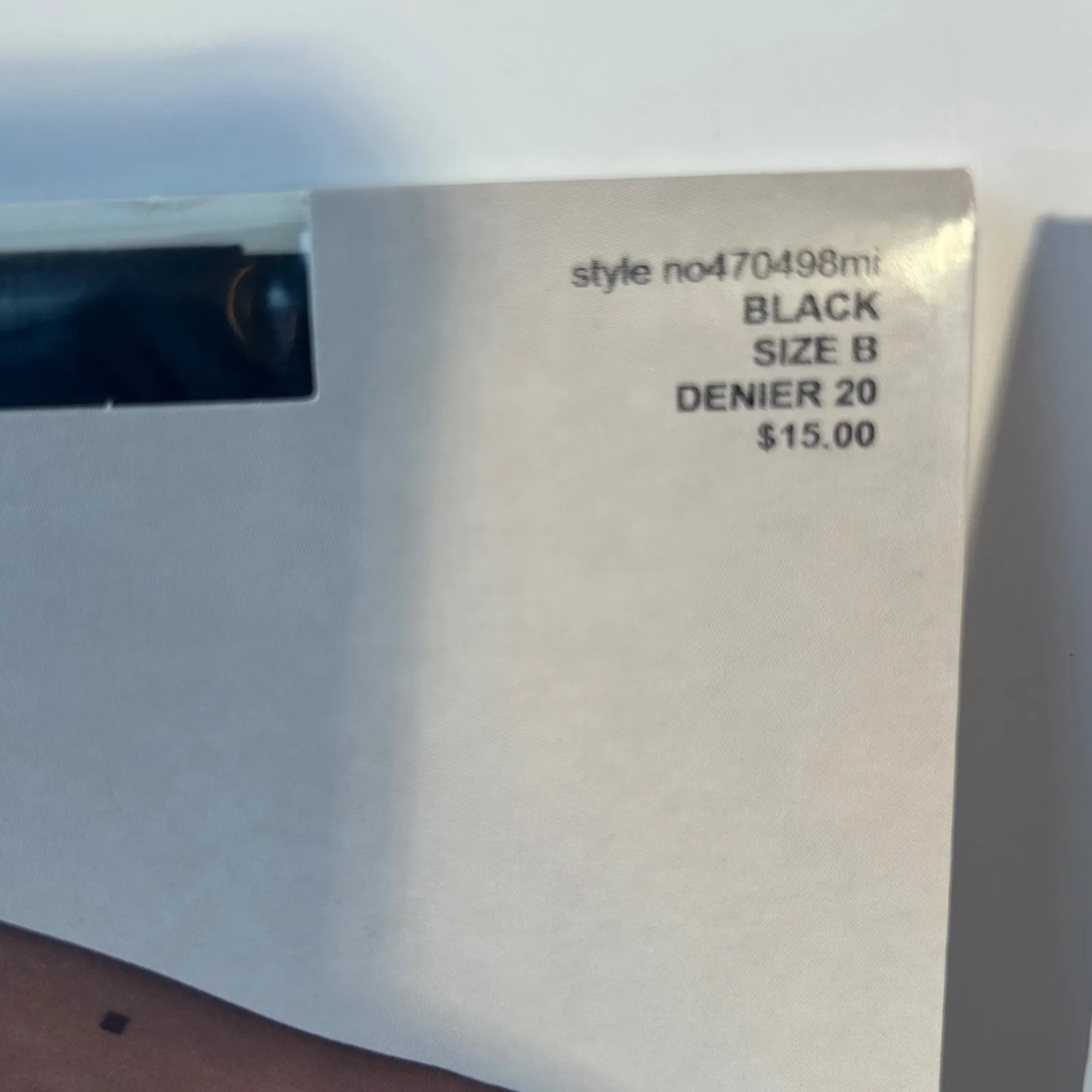 NORDSTROM Square Dot Sheer Fashion Tights Black Size B Denier 20 - pair of 2 - Image 3