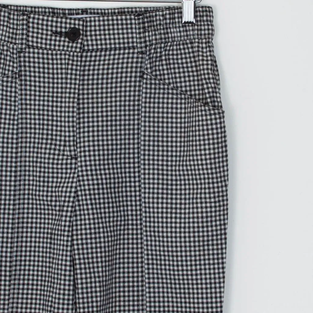 Urban‎ Outfitters Gingham High Waisted Tapered Trouser Pants Academia Womens XS - Image 4