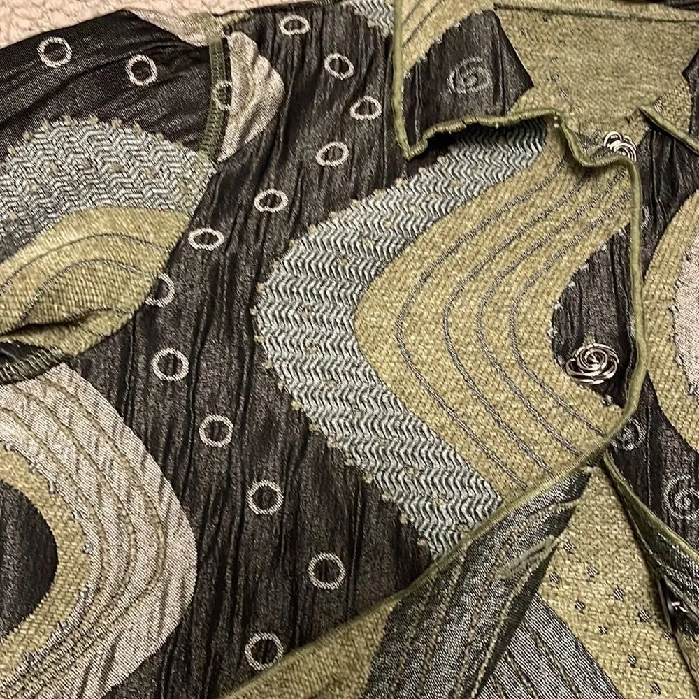 WINDING RIVER JACKET ARTISAN VINTAGE OS see‎ measurements below. Reversible Black Size 8 - Image 7