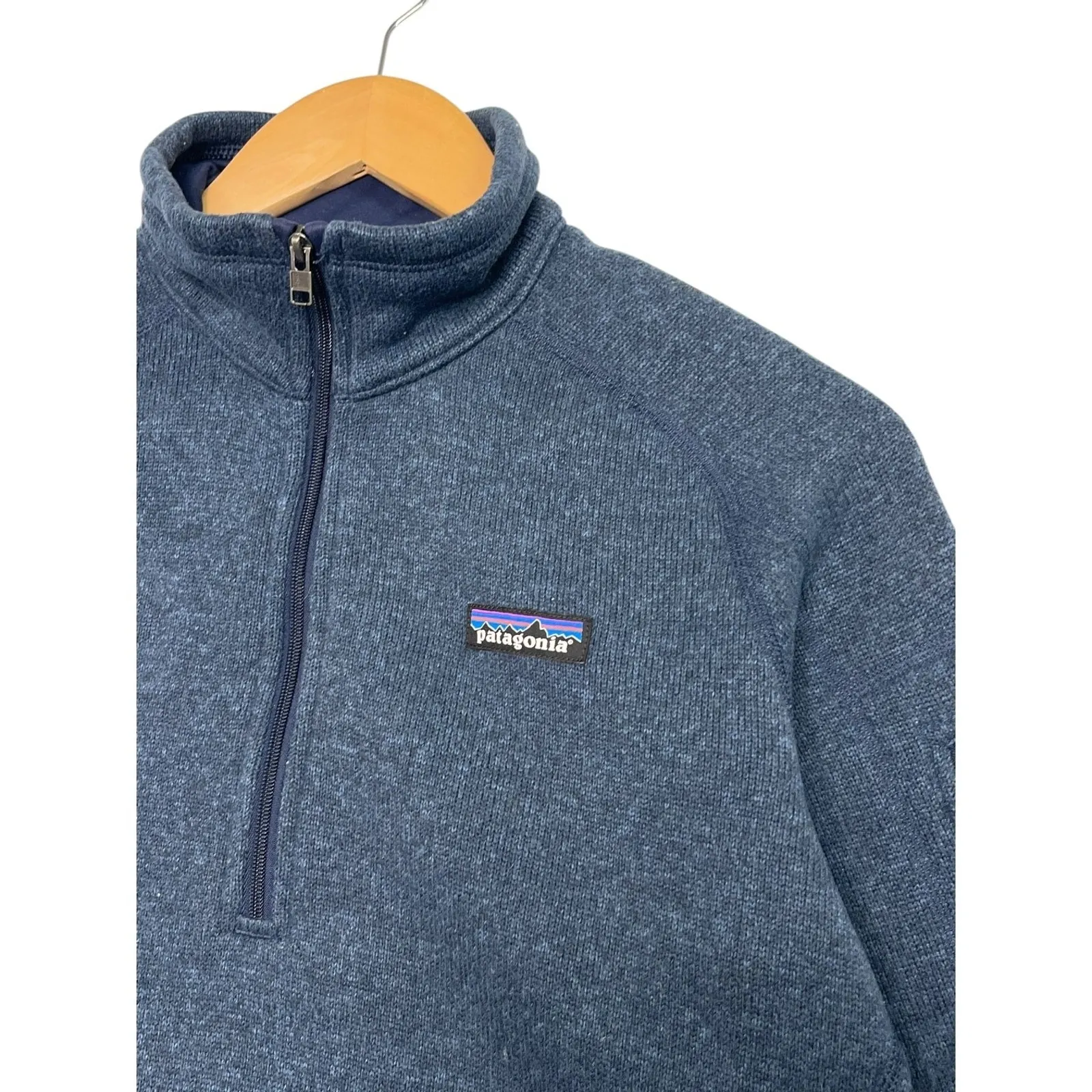 Patagonia Better Sweater Fleece Pullover Womens Medium Blue Quarter Zip Outdoor - Image 6