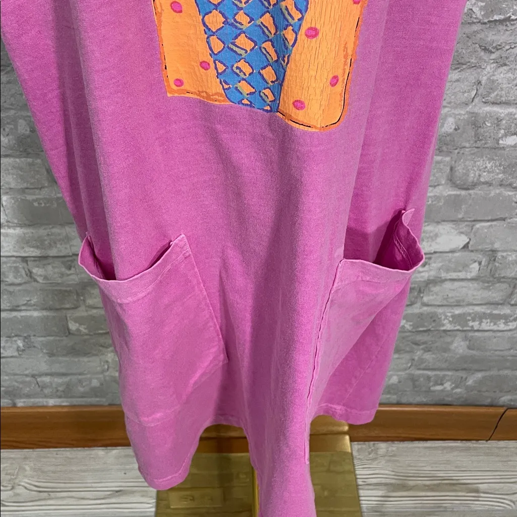 Fresh Produce Pink Pocket Flower Print  t-shirt dress in pink - Image 2