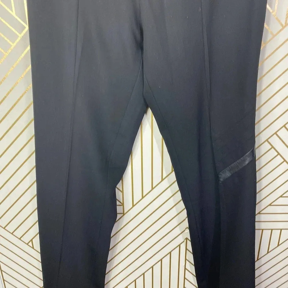 Bally Leather Accent Black Dress‎ Pants Size US 8 - Image 5