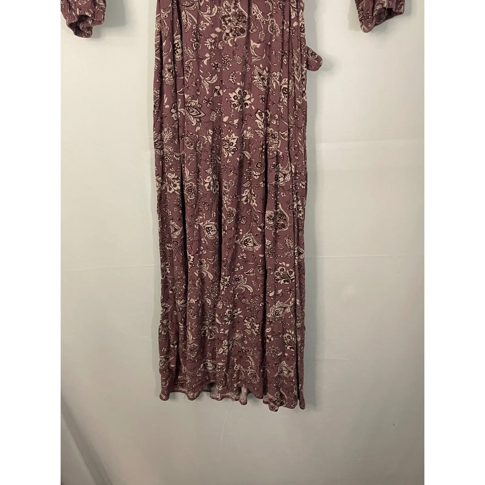Knox Rose Women's Floral Wrap Maxi Dress Dusty Mauve Size Medium - Image 6