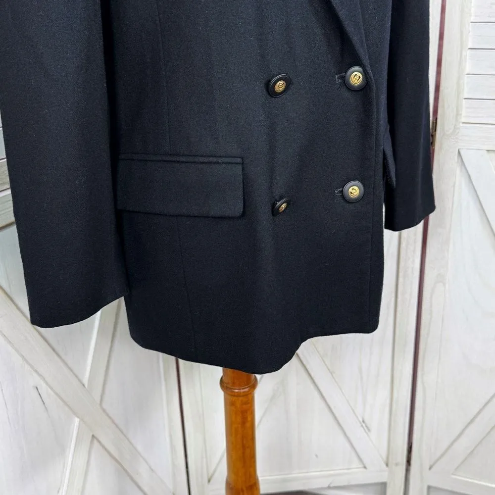 Pendleton ‎ Wool Double Breasted Blazer Jacket Black 10 - Image 7
