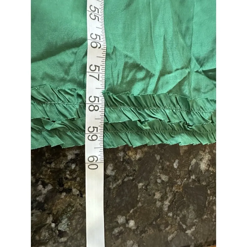 Buxom Curvy Maxi Dress Button Up Tiered Layered Ruffles Sz 3X Boho NWOT READ Green - Image 14