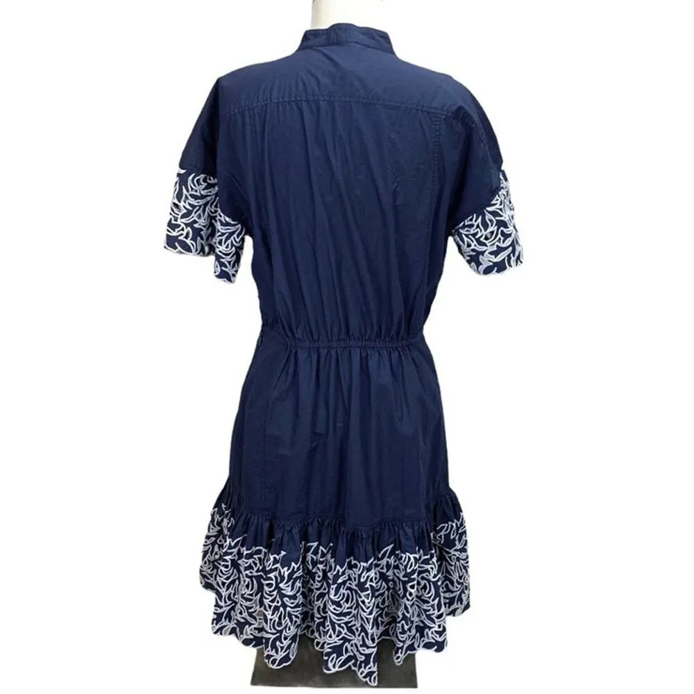 Rebecca Taylor | S | La Vie Eyelet Embroidered Short Sleeve Dress Lace Cutouts - Image 4