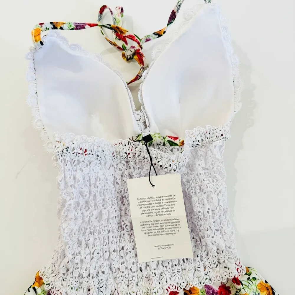 Charo Ruiz Ibiza Rola One Piece Swimsuit in White Bonita size M NEW Size M - Image 7
