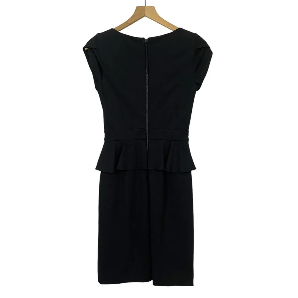 Rebecca Taylor Peplum Sheath Dress - Black - 4 - Image 8