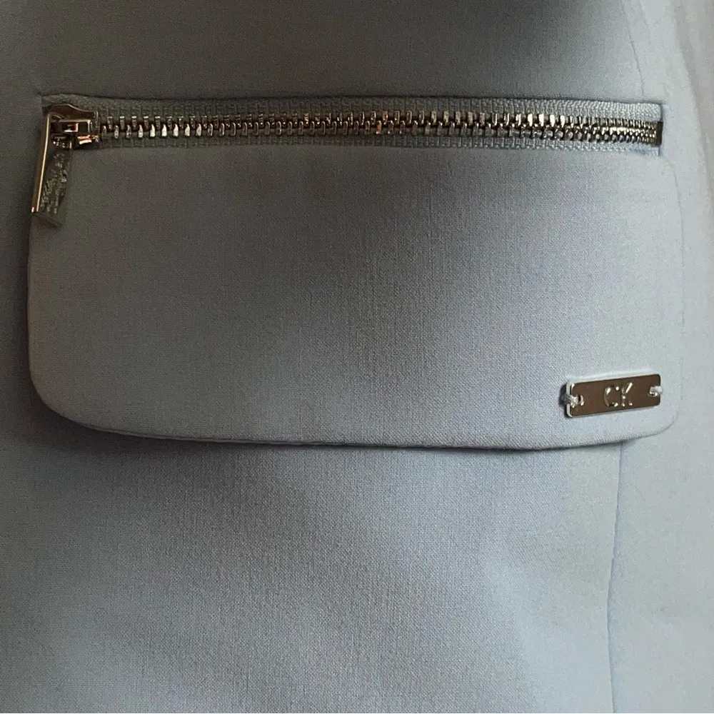 Calvin Klein Women’s 2 Pc Skirt Suit Jacket 8 Skirt 10 Baby Blue Aline Skirt NWT - Image 6