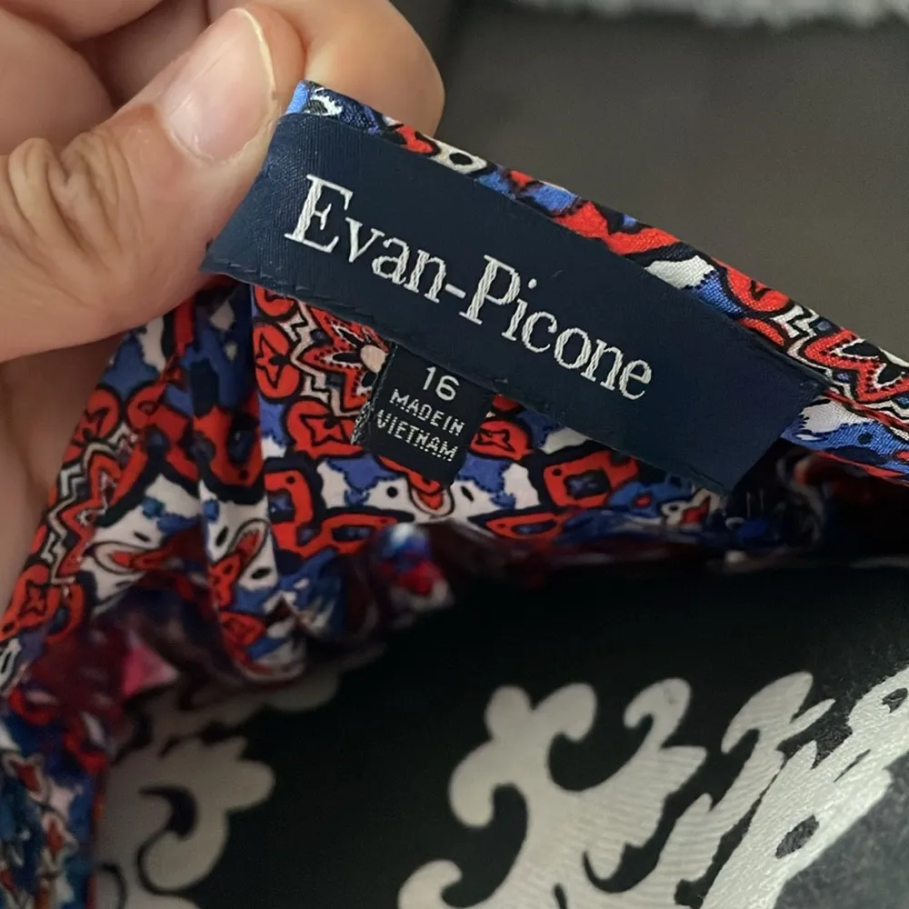 EVAN-PICONE Colorful Design Short Sleeve Blouse Size 16 - Image 6