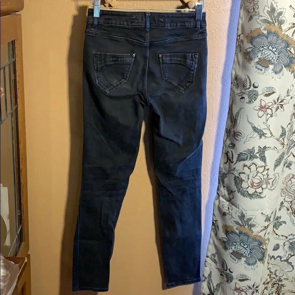 Karen Millen -Two Toned Moto Skinny Jeans Size 4 - Image 2