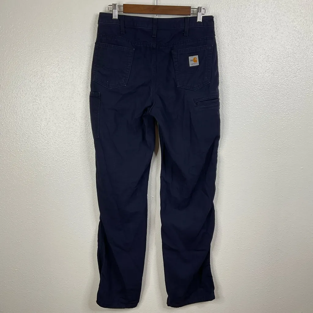 Carhartt  Women’s Navy Flame-Resistant Work Pants Size 4x32 - Image 4