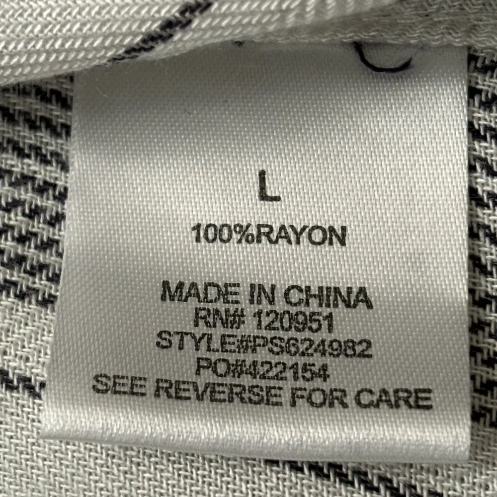 Striped Long Sleeve Button Down Shirt Size L - Image 8