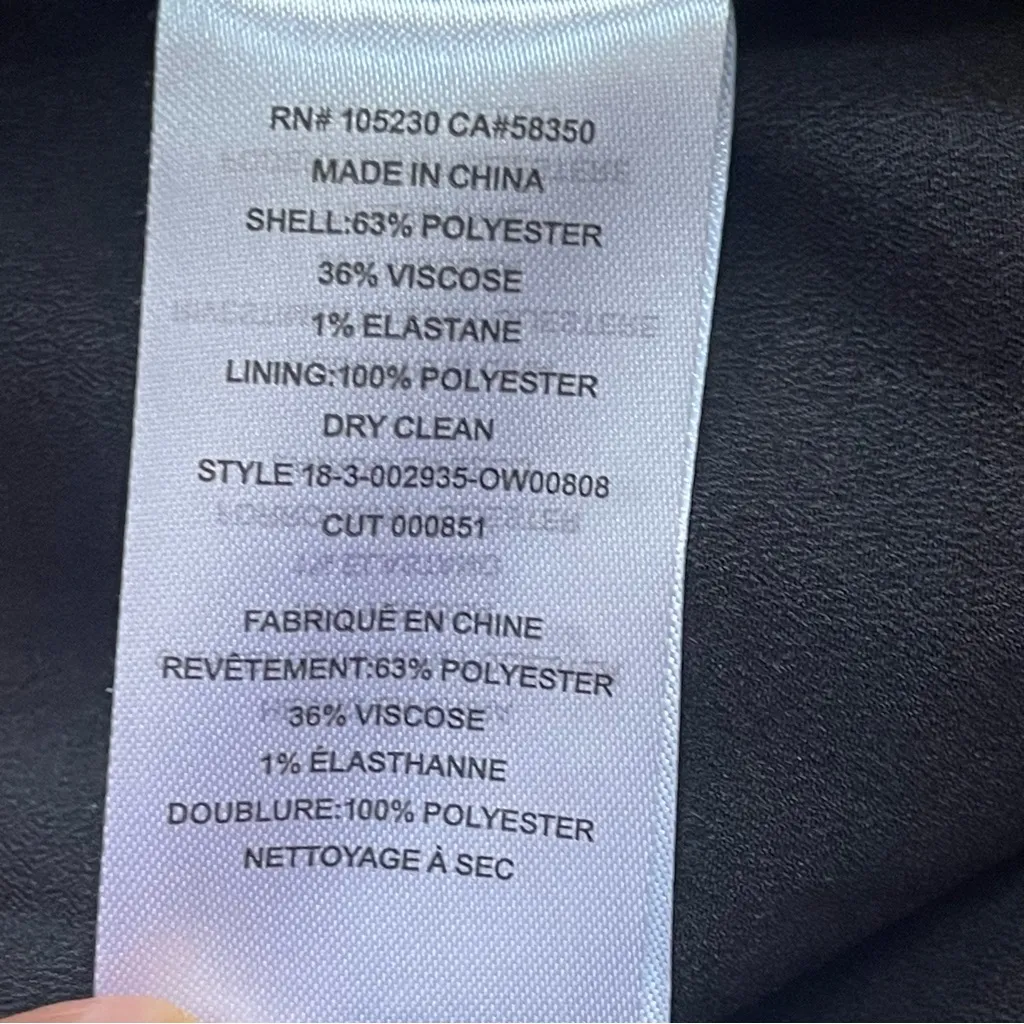 Joie Tomika Ruched Sleeve Plaid Blazer Jacket Women Size 10 Caviar Multi Grey - Image 10