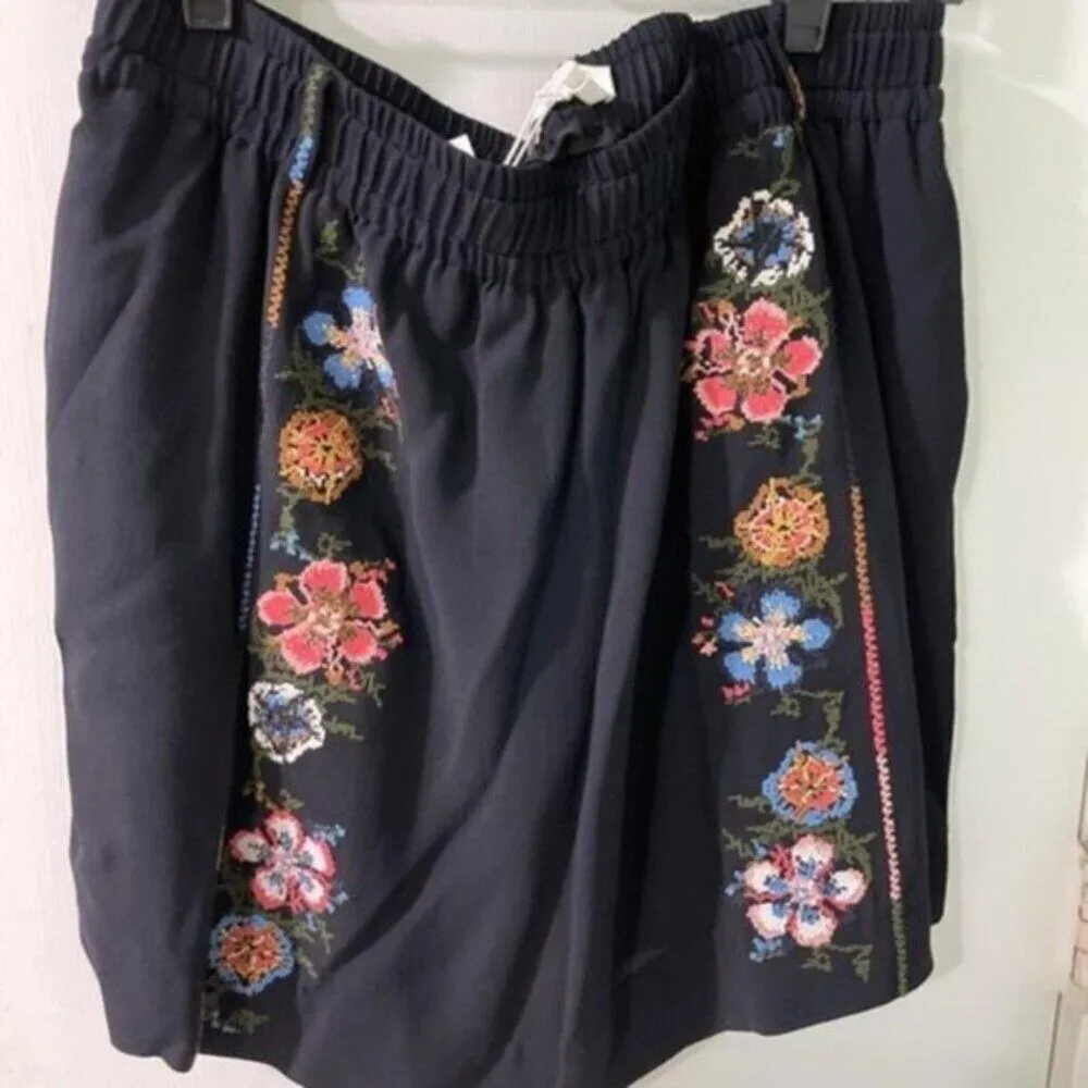 Chloe Embroidered crepe mini skirt navy size 8 - Image 3