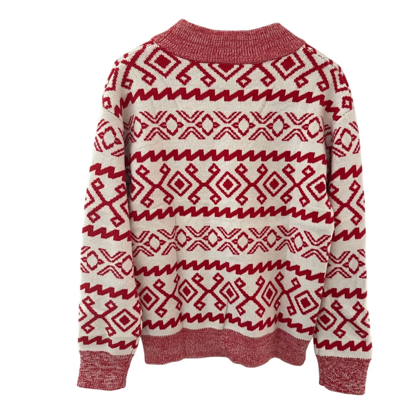 A New Day Apres Crew Neck Graphic Pullover Sweater Red Size Medium - Image 5