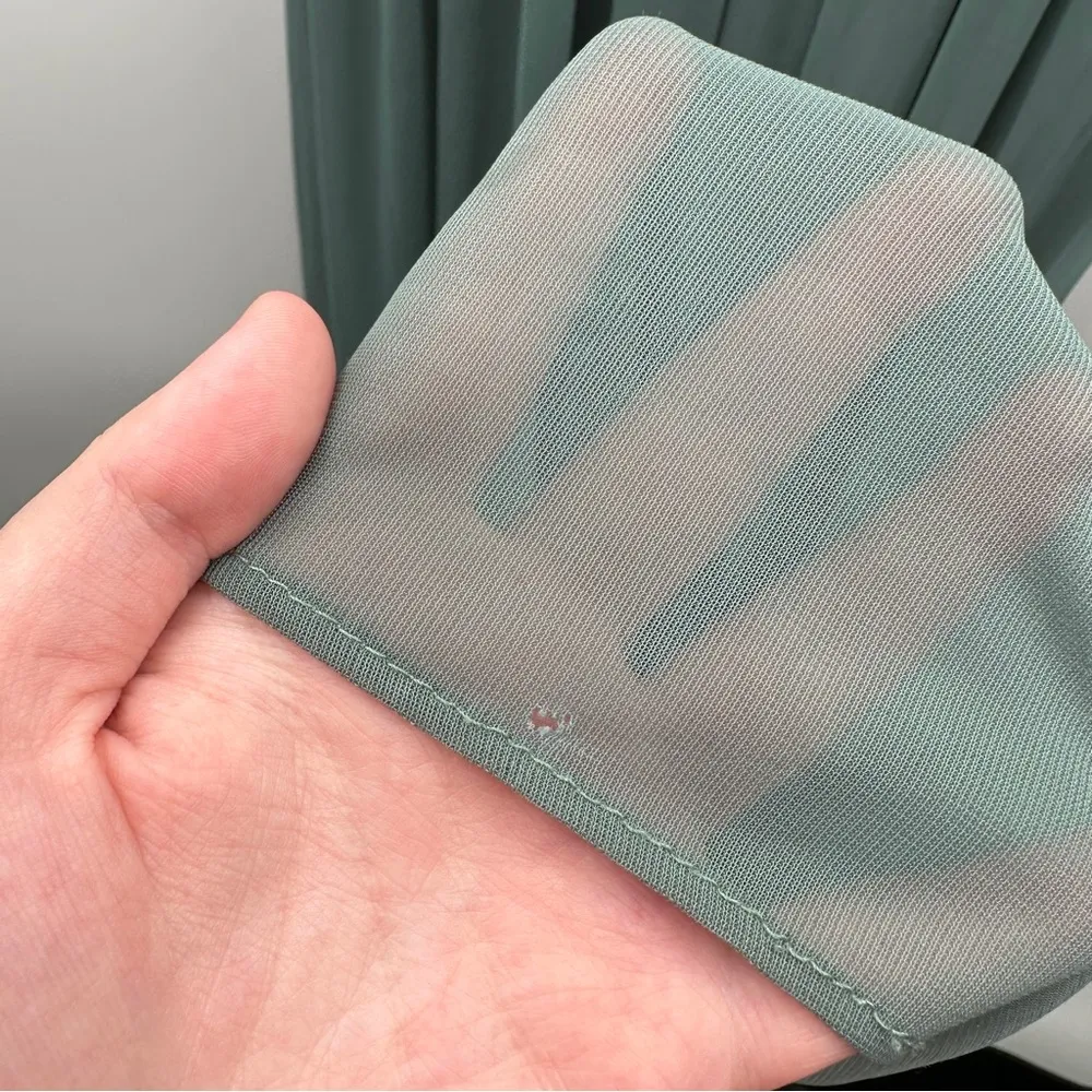 Birdy Grey Elyse Sea Glass Mesh Cutout Pleated Chest Sleeveless Bridesmaid Dress - Image 14