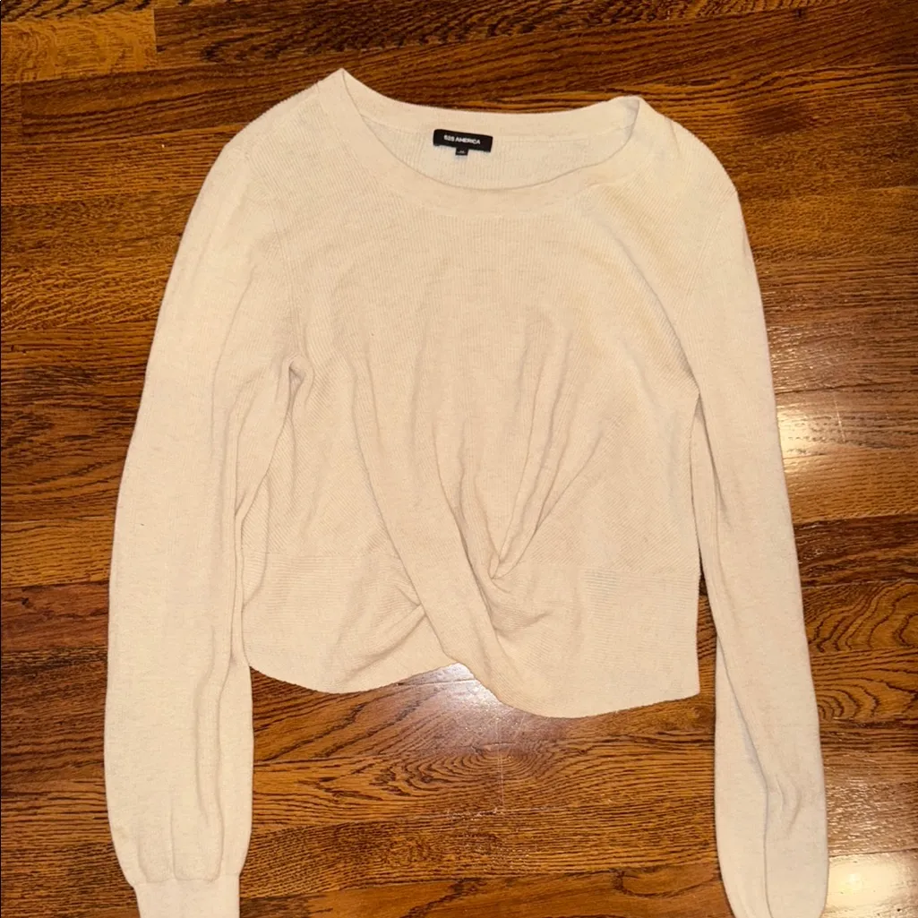 525 America Cream Knit Sweater - Image 3