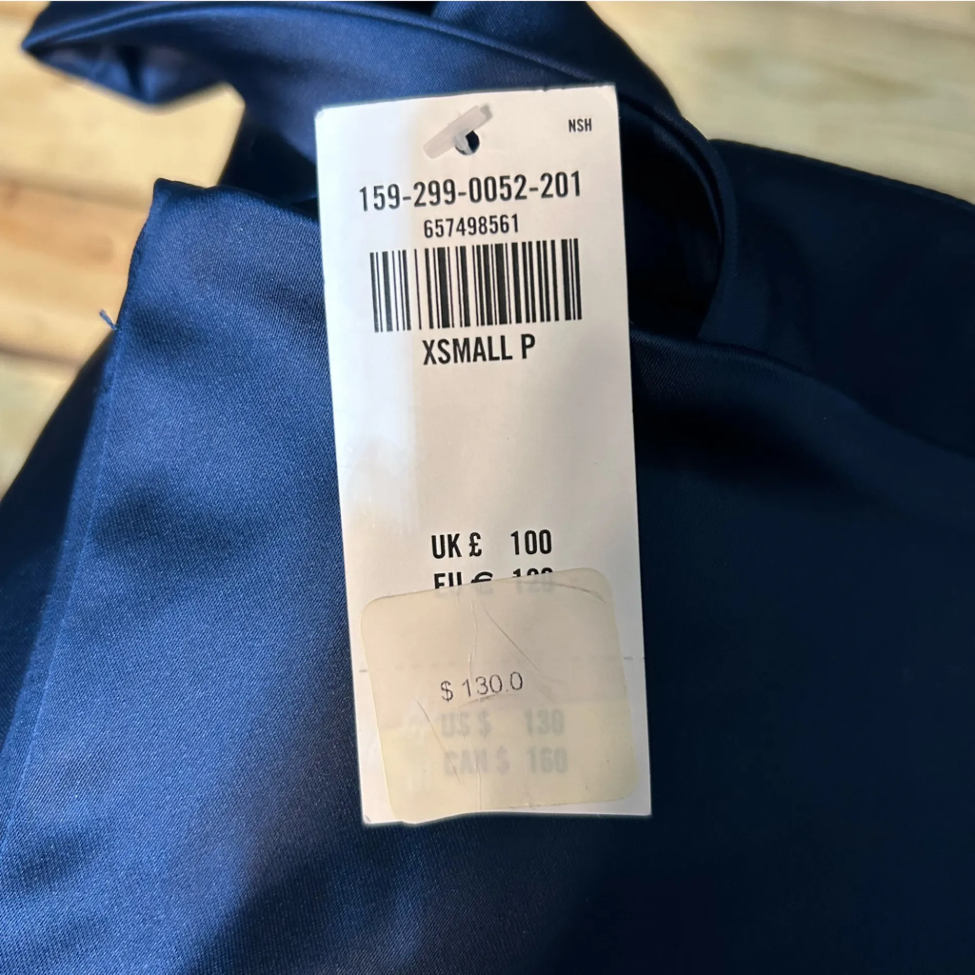 Abercrombie & Fitch Sculpting Stretch Satin Midi Dress Navy Size XS Petite New - Image 10