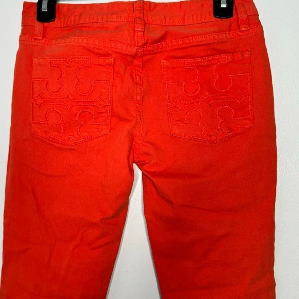 Tory Burch coral cropped jeans size 26 - Image 2