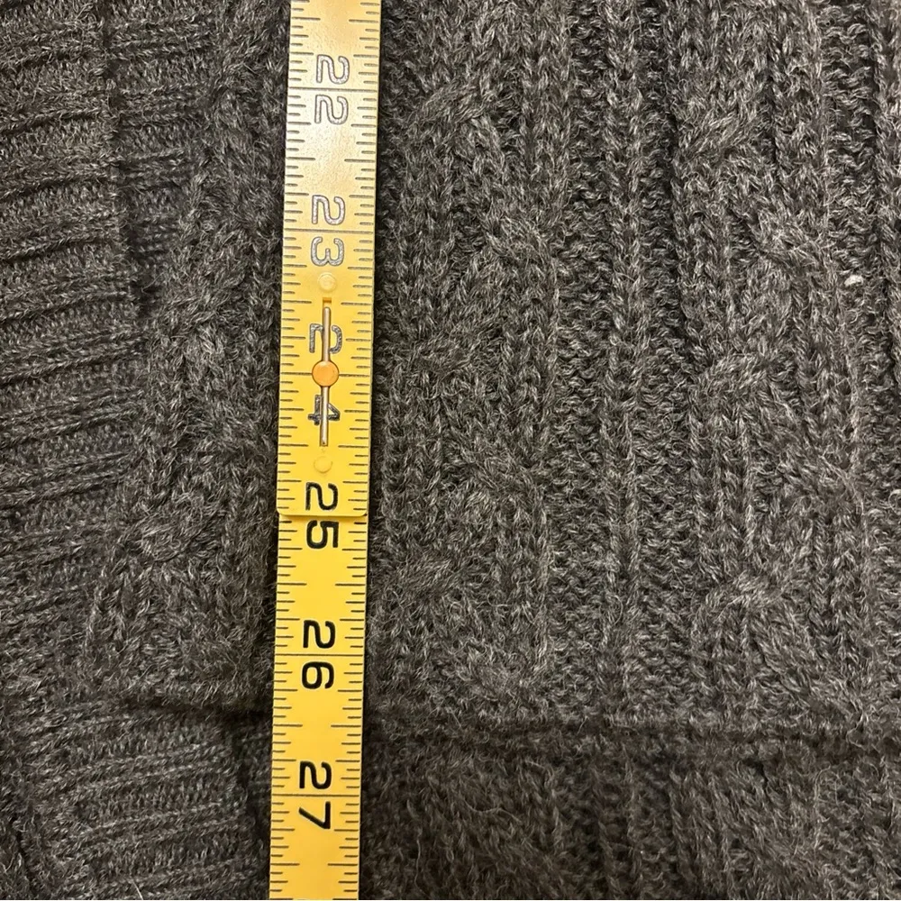 LANE BRYANT 22/24 Long Cardigan Sweater Cable Knit Snowflake Buttons Wool Blend - Image 6