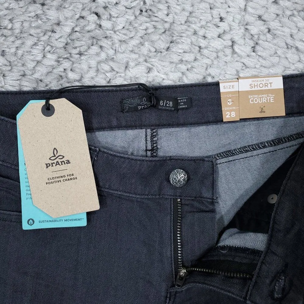 Prana Short Jada Mid Rise Bootcut Gray Stretch Women's Size 6 28 Organic Cotton - Image 5