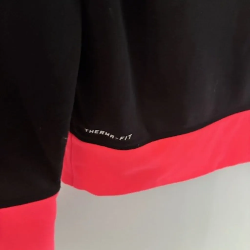 Nike Therma Fit M Womens Black Hot Pink Hoodie Activewear Bright Long Sleeve - Image 7