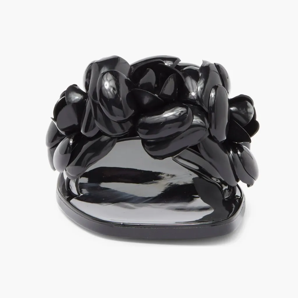 NEW Jeffrey Campbell Floralee Slide Sandal (Women) 7M, BLACK SHINY - Image 4