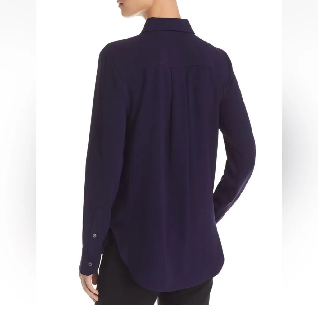 Theory Sunaya Urban Crepe Womens Shirt Size M Chiffon Button Up - Image 3