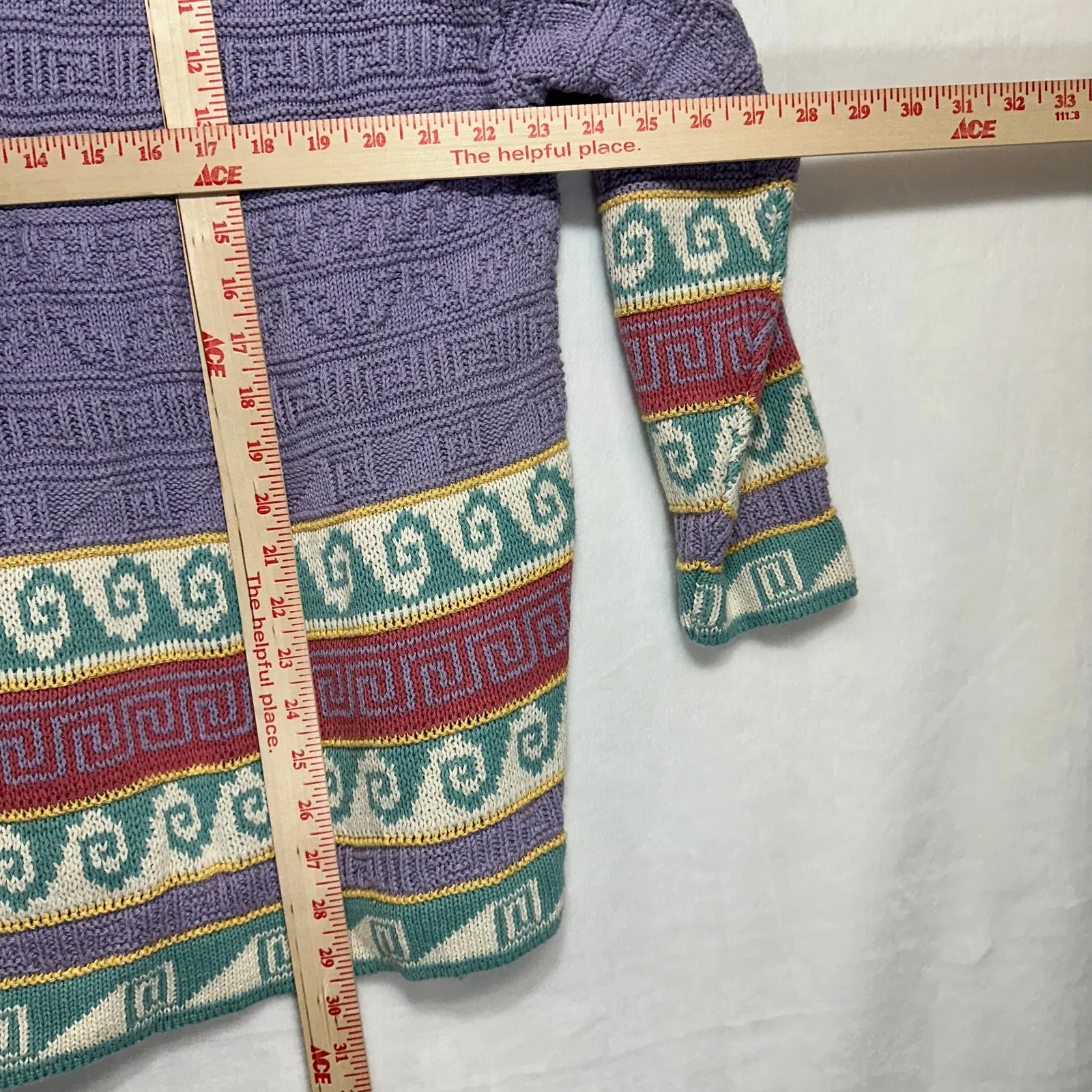 Vintage 80s RARE SK Wear Large Sweater V - Image 10