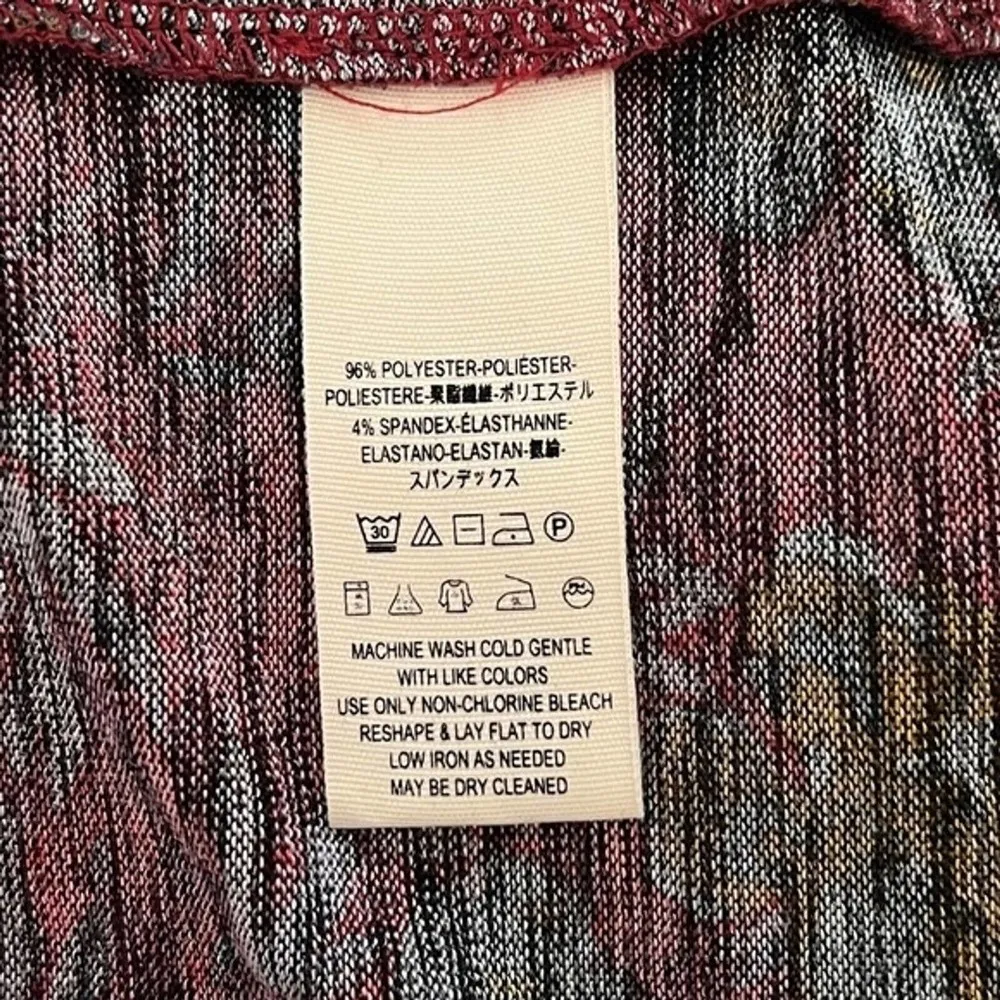 Free People Shirt Womens Small Red Floral Dock Street Blouse Ruffle Boho Peasant - Image 7