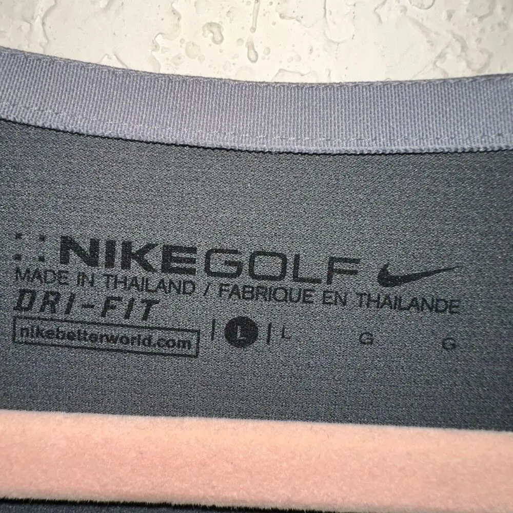 Nike Golf Gray V Neck Two Tone Blouse Size L - Image 4