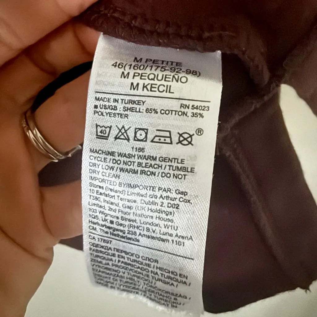 Banana Republic Turtleneck Long Sleeve Sweatshirt in Burgundy Size MP - Image 5