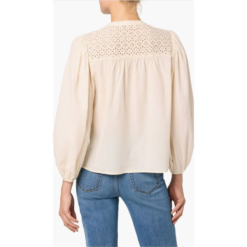 Joes Embroidered Eyelet Long Sleeve Button-up Top-NWT - Image 2