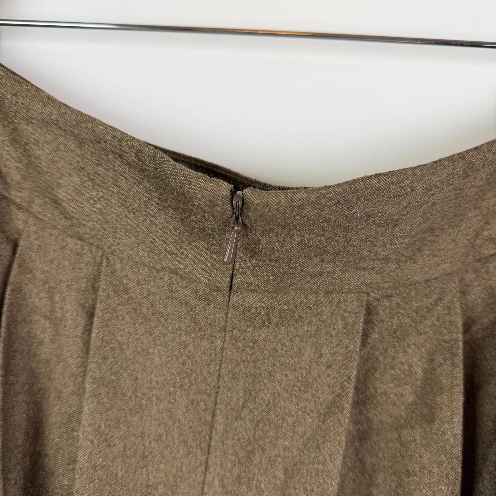 Brooks Brothers Vitale Barberis Canonico Wool Pleated Skirt Sz 6 Italy Academia - Image 2