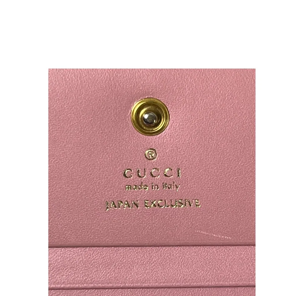 Gucci Authentic Cherry Wallet Japan Exclusive Pink GG Marmont Embossed Leather - Image 3