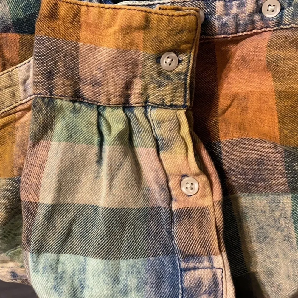 Anthropologie‎ Isabella Sinclair Plaid Ruffle Henley Top XS - Image 8