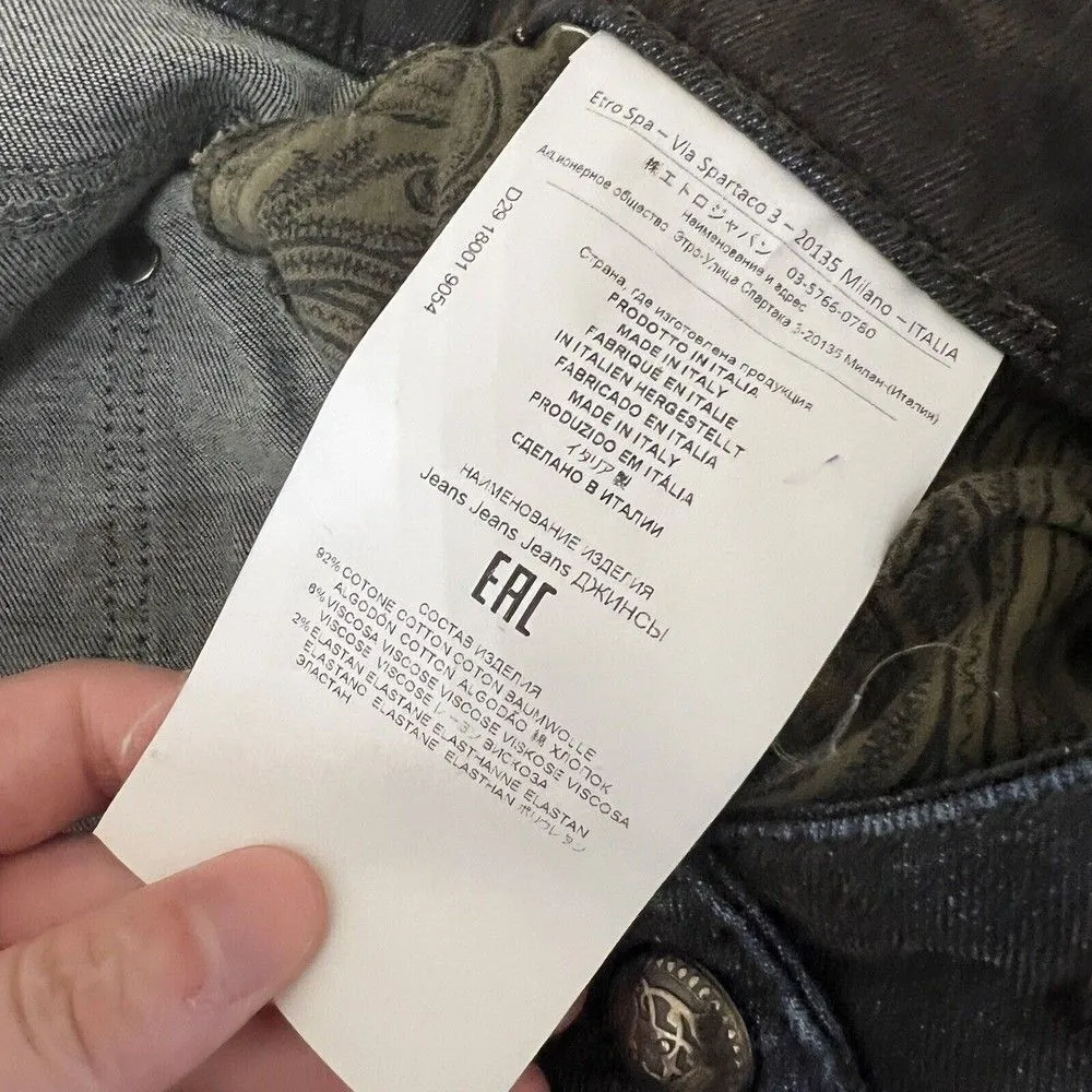 Etro Boho Arabesque Raw Hem Pants Jeans size 33 - Image 7