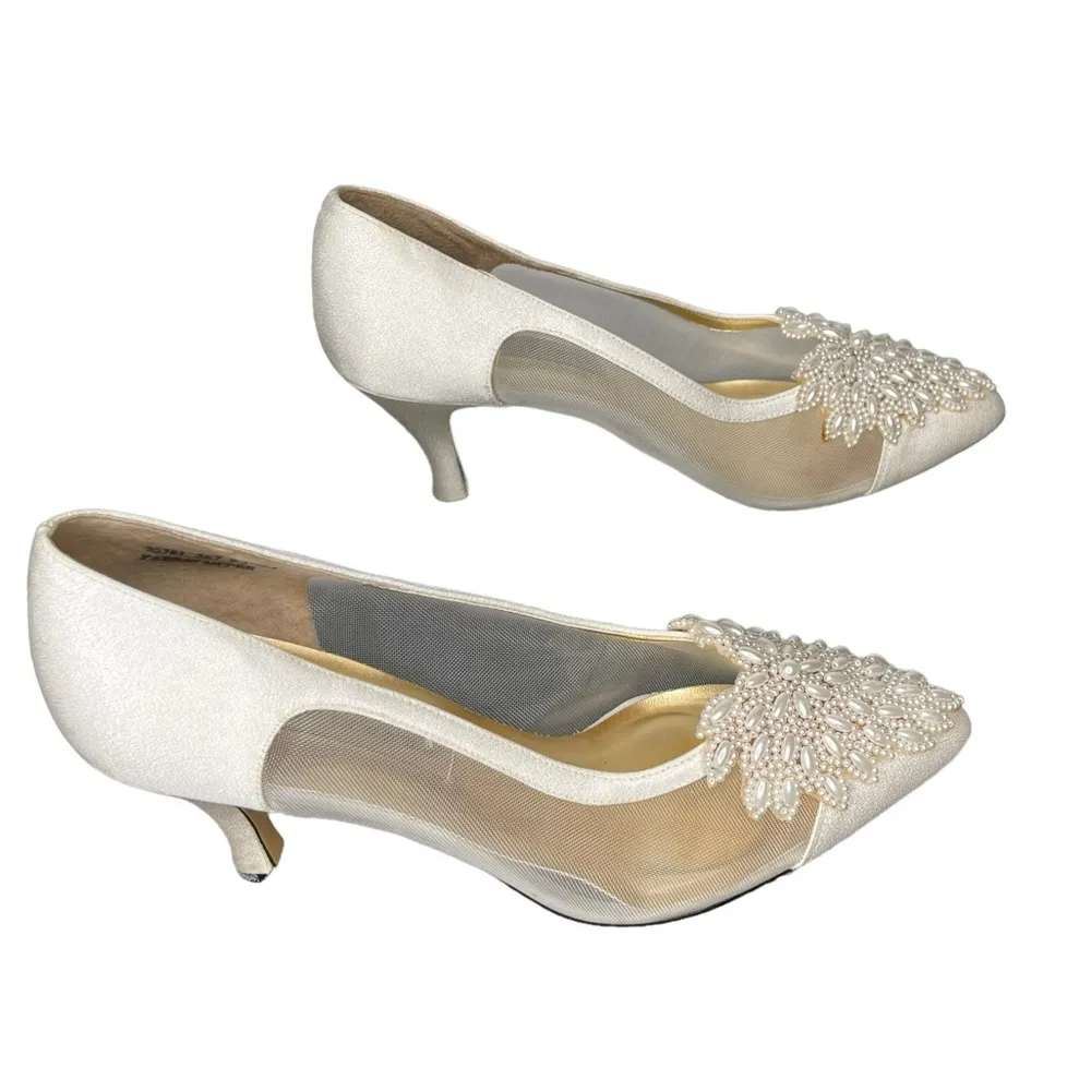 Miranda Heels‎ with Pearl Accents Size 8.5 - Image 4