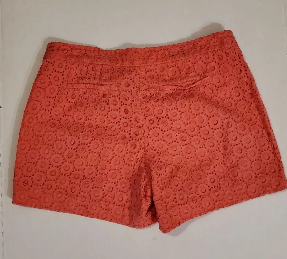 Crown & Ivy Womens Pink Lace Eyelet Shorts Sz:4 - Image 8