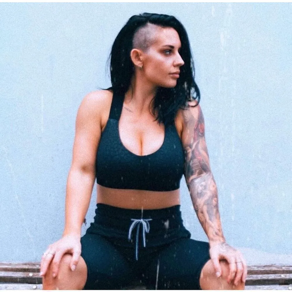 Celestial Bodiez savage collection black leopard sports bra size medium excellen Black - Image 7