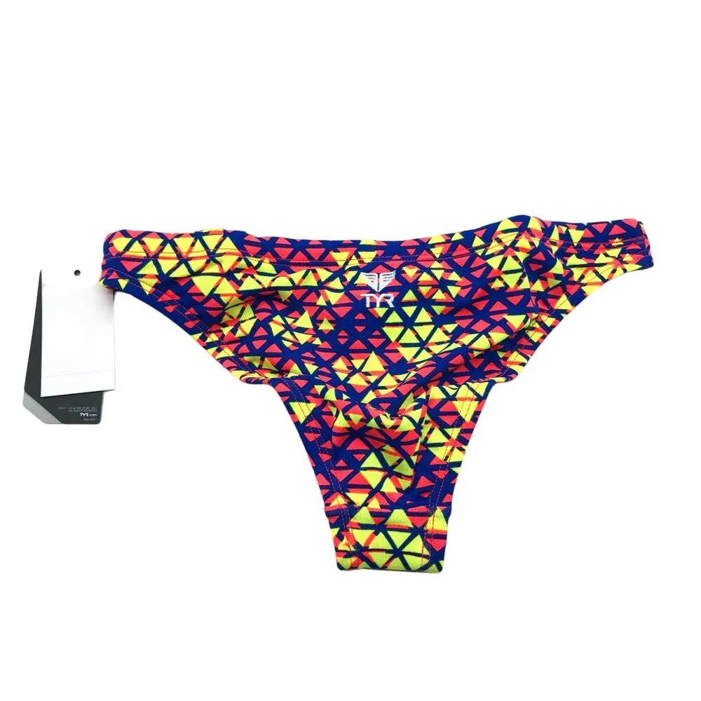 TYR Modena Trinity Mini Bikini Bottom Minimal Coverage Drawstring Colorful S - Image 3