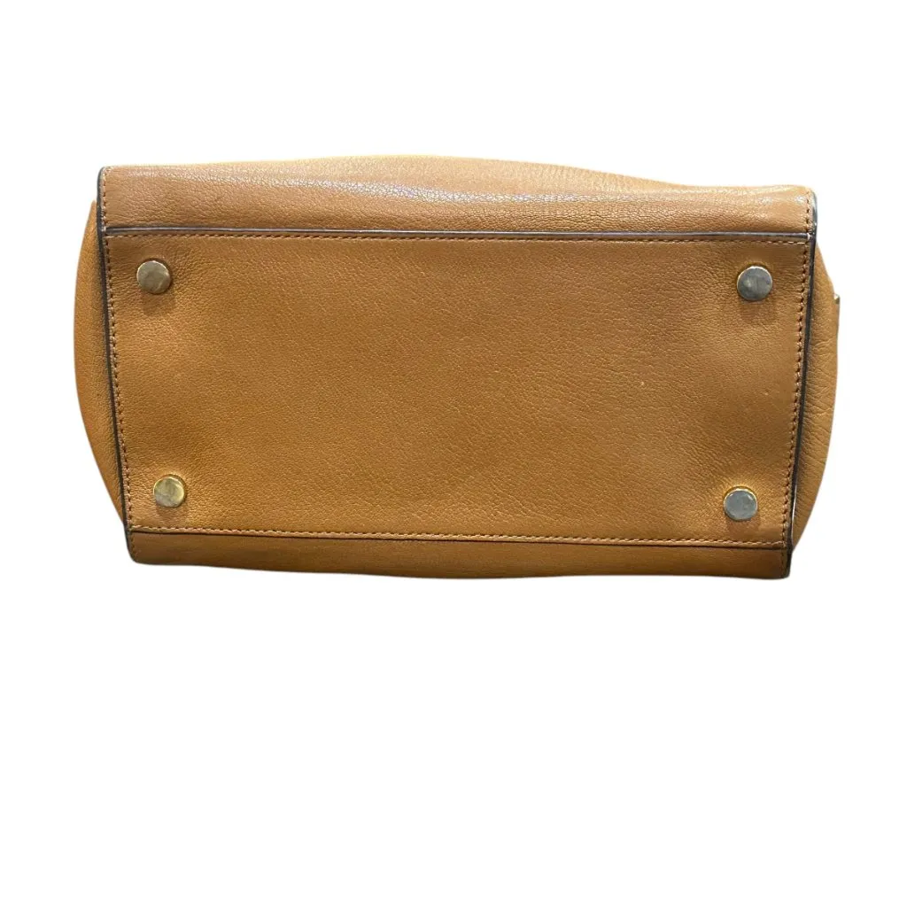 Michael Kors Hamilton Brown Leather Double‎ Strap Shoulder Bag Gold Hardware - Image 5