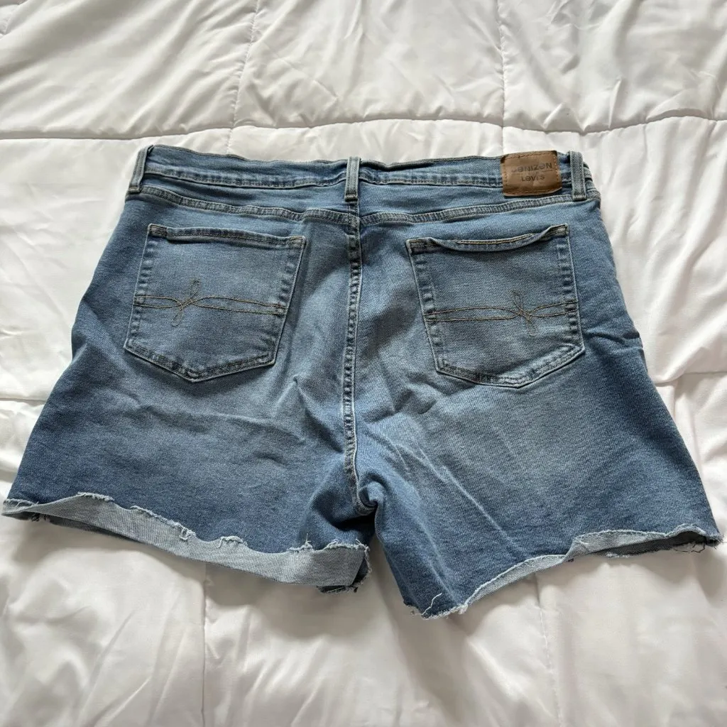 Denizen From Levis Jean Shorts Womens 18 W34 Vintage High Rise Blue Denim - Image 7