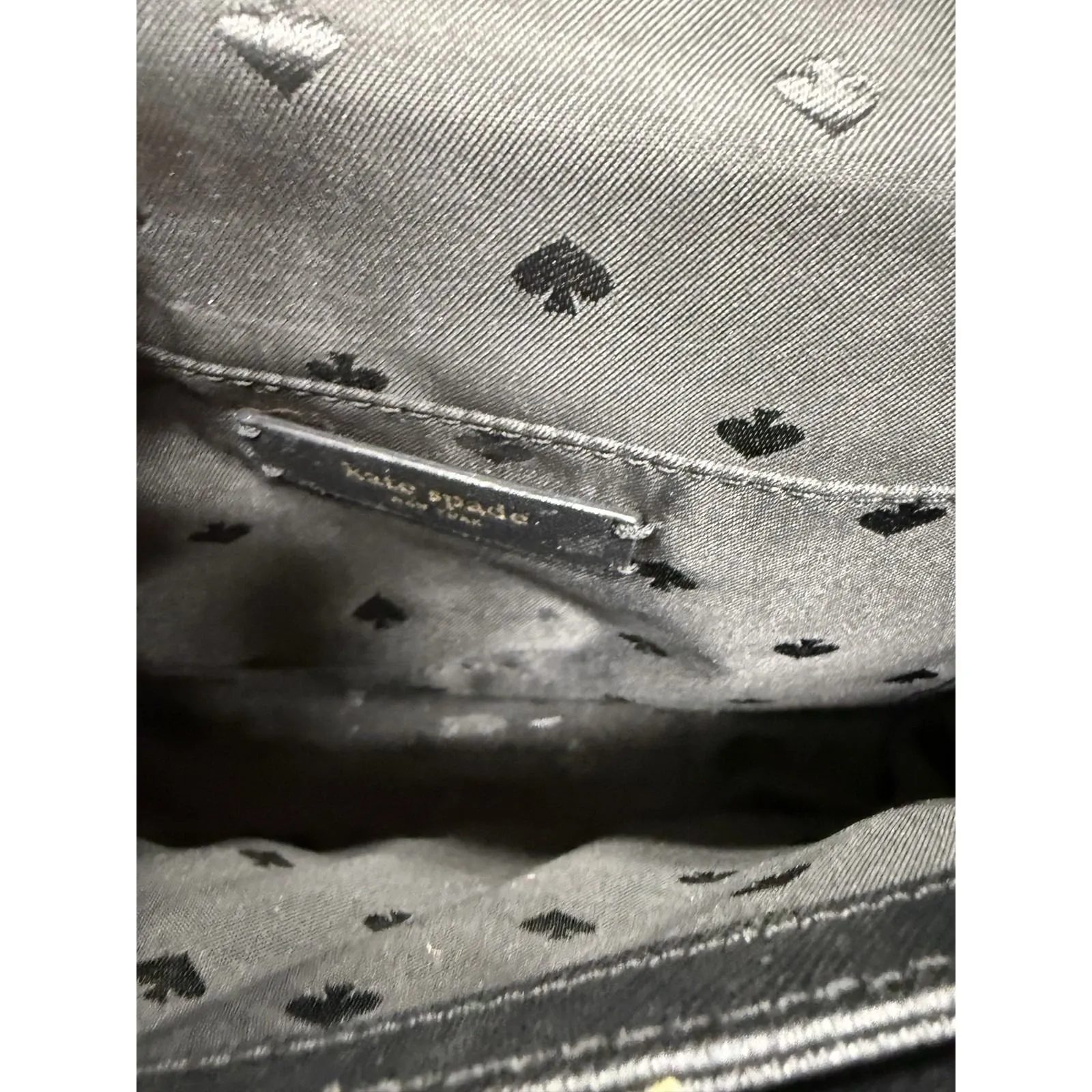 KATE SPADE BLACK SAFFIANO LEATHER FLAP STYLE SMALL CROSSBODY BAG PURSE ~ EUC - Image 8